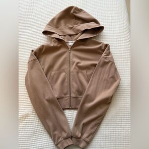 Brown Zip-Up Hoodie